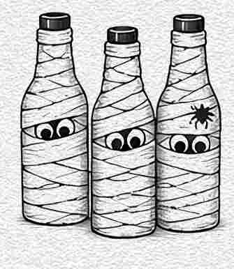 Mummy Bottle Decorations