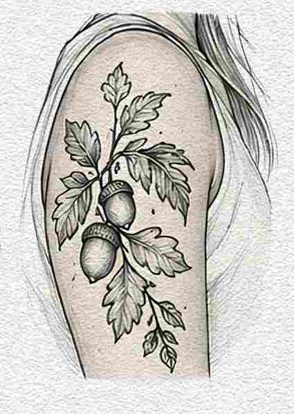 Oak Leaves and Acorns