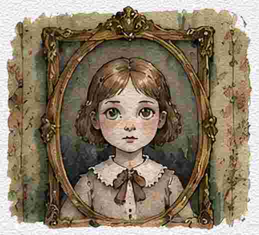Old Portrait with Mysterious Eyes