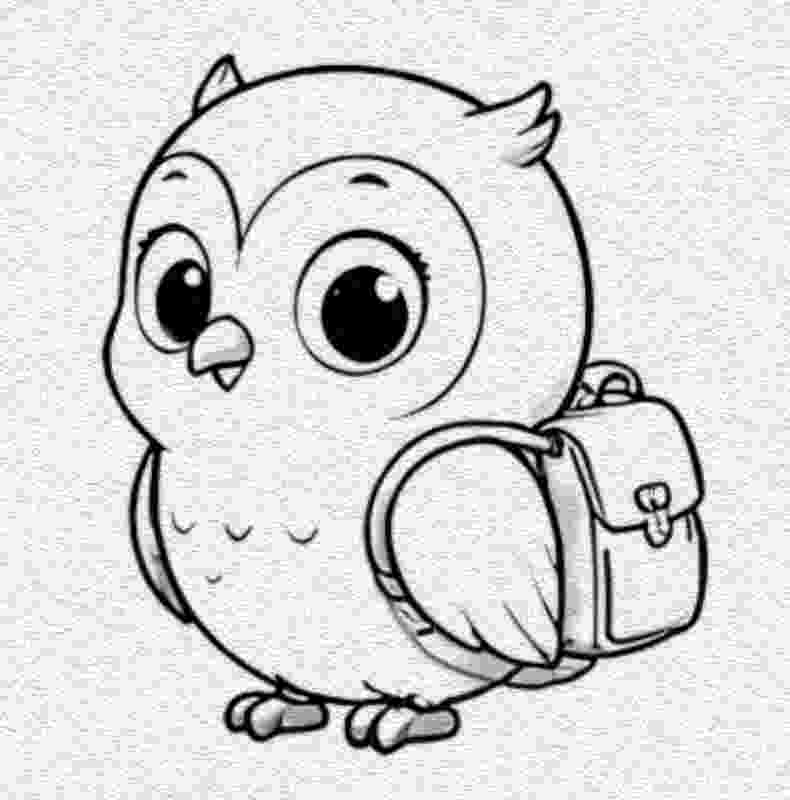 Owl Carrying a Tiny Backpack