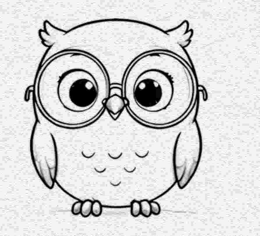 Owl Wearing Round Glasses
