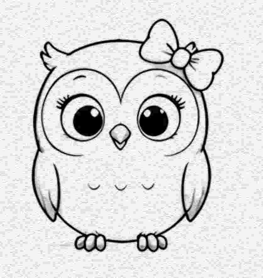 Owl Wearing a Cute Bow