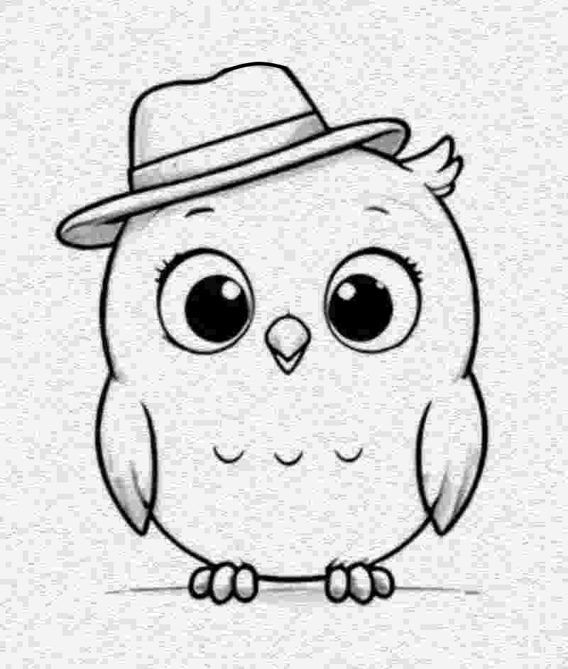 Owl Wearing a Little Hat