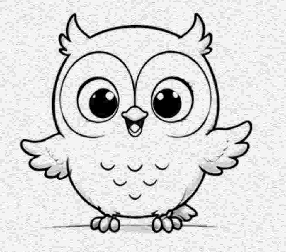 Owl with a Happy Smile