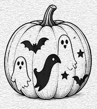 Painted Halloween Pumpkin