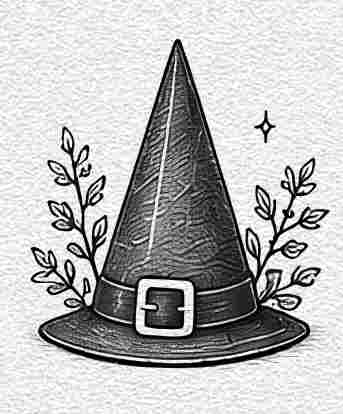 Paper Witch Hat Decoration
