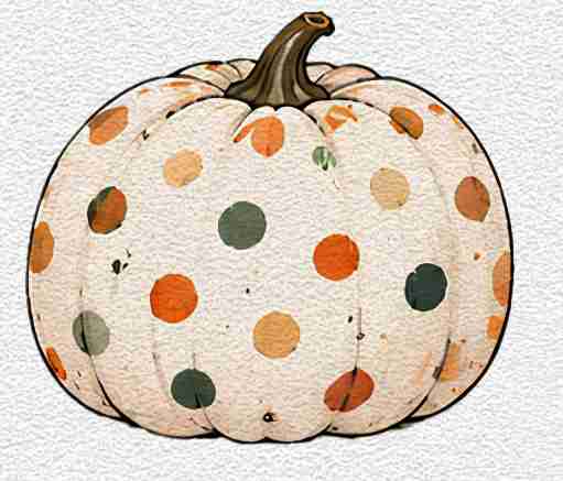 Pumpkin with Hand-Painted Dots