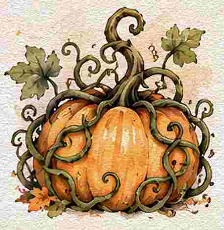 Pumpkin with Twisted Vines