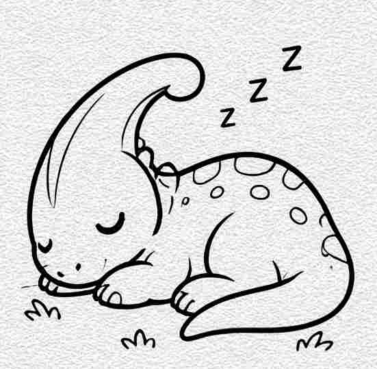 Sleepy Parasaurolophus