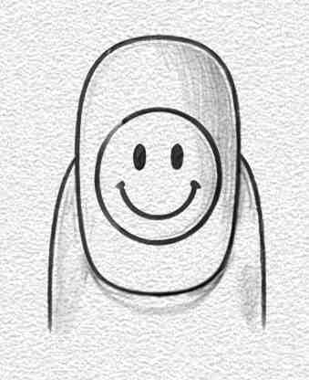 Smiley Face Nail
