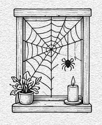 Spiderweb Window Decoration