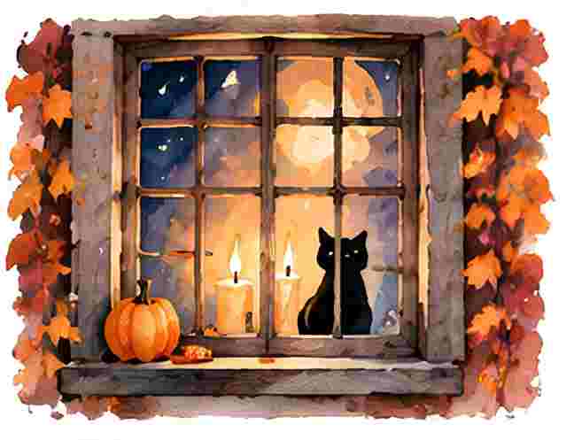 Spooky Window at Night