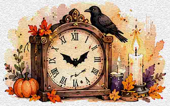 Vintage Halloween Clock
