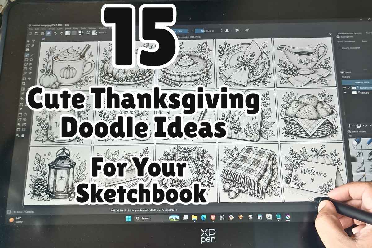 15 Cute Thanksgiving Doodle Ideas for Your Sketchbook