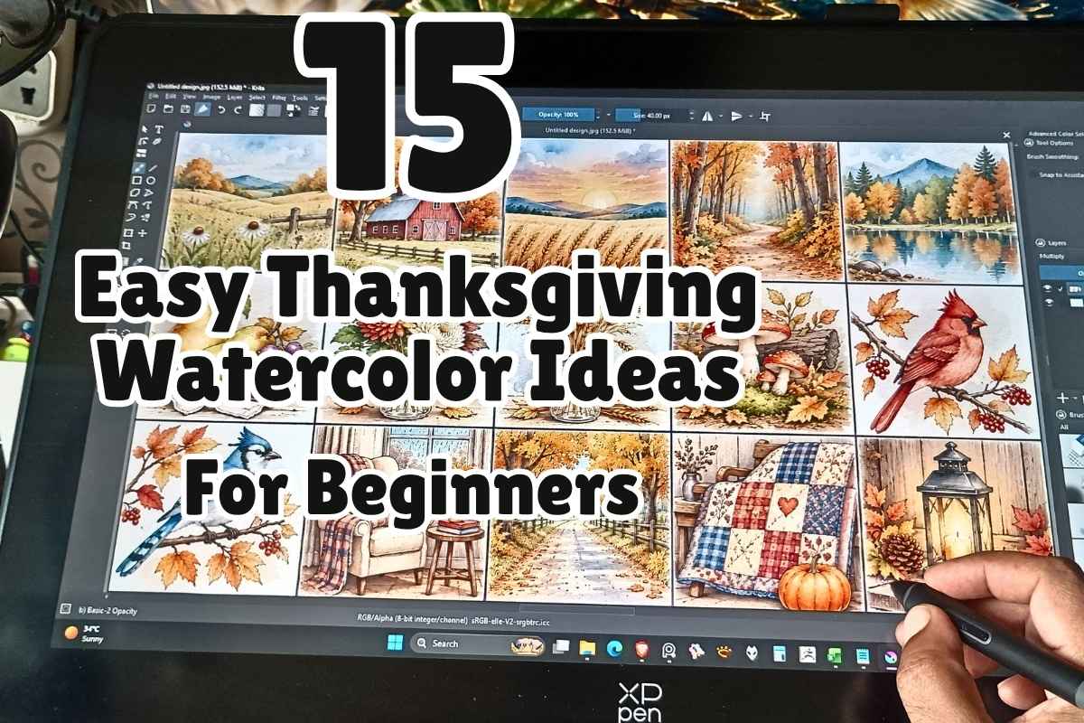 15 Easy Thanksgiving Watercolor Ideas for Beginners