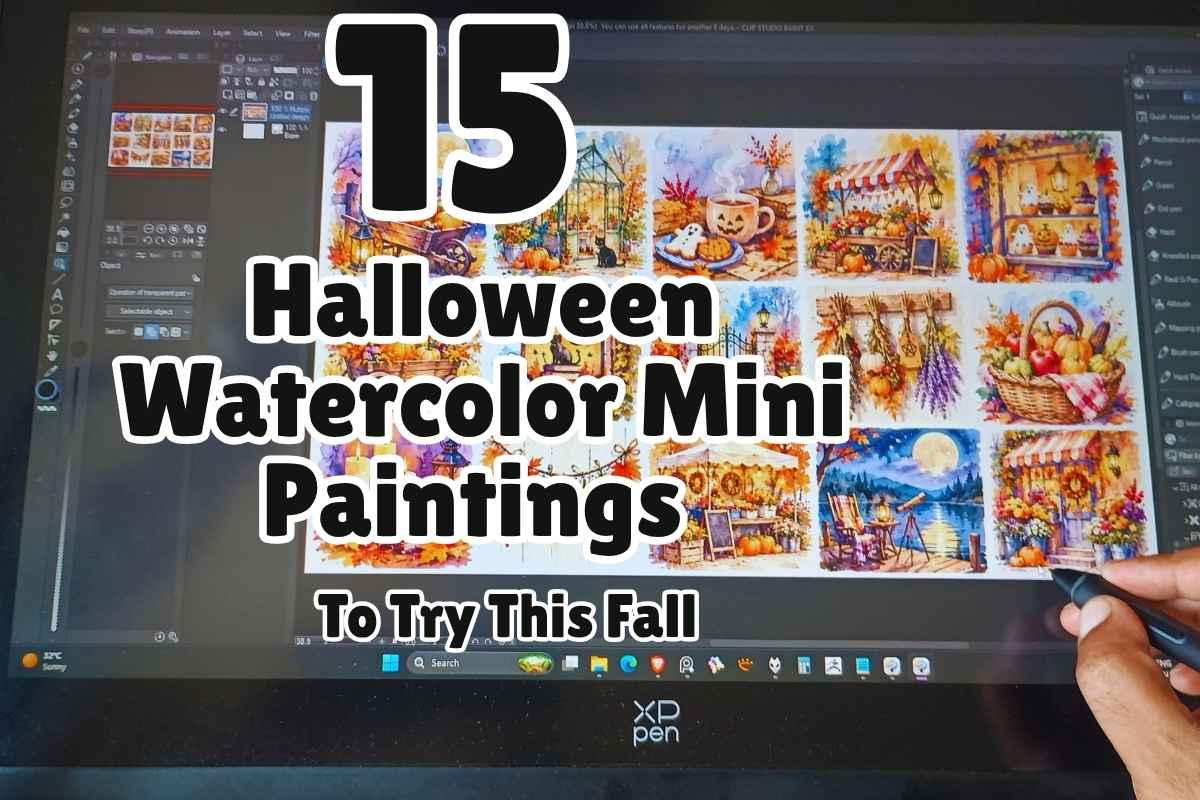 15 Halloween Watercolor Mini Paintings to Try This Fall