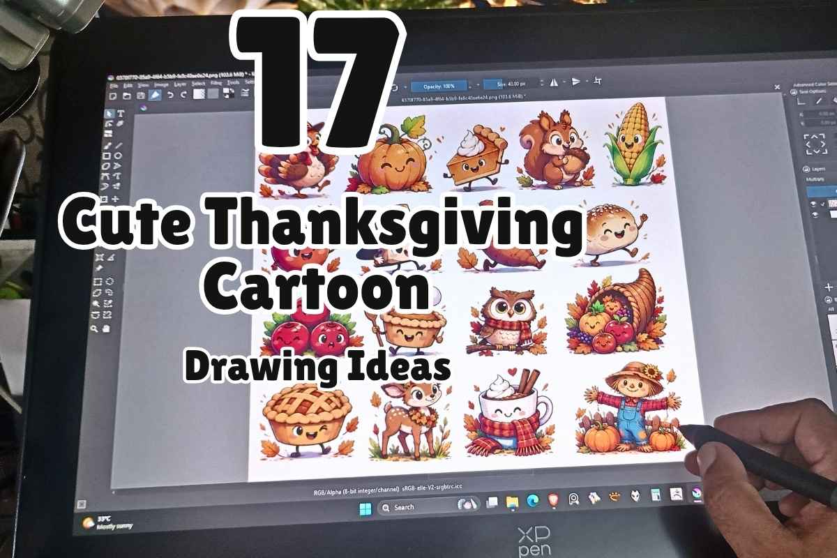 17 Cute Thanksgiving Cartoon Drawing Ideas