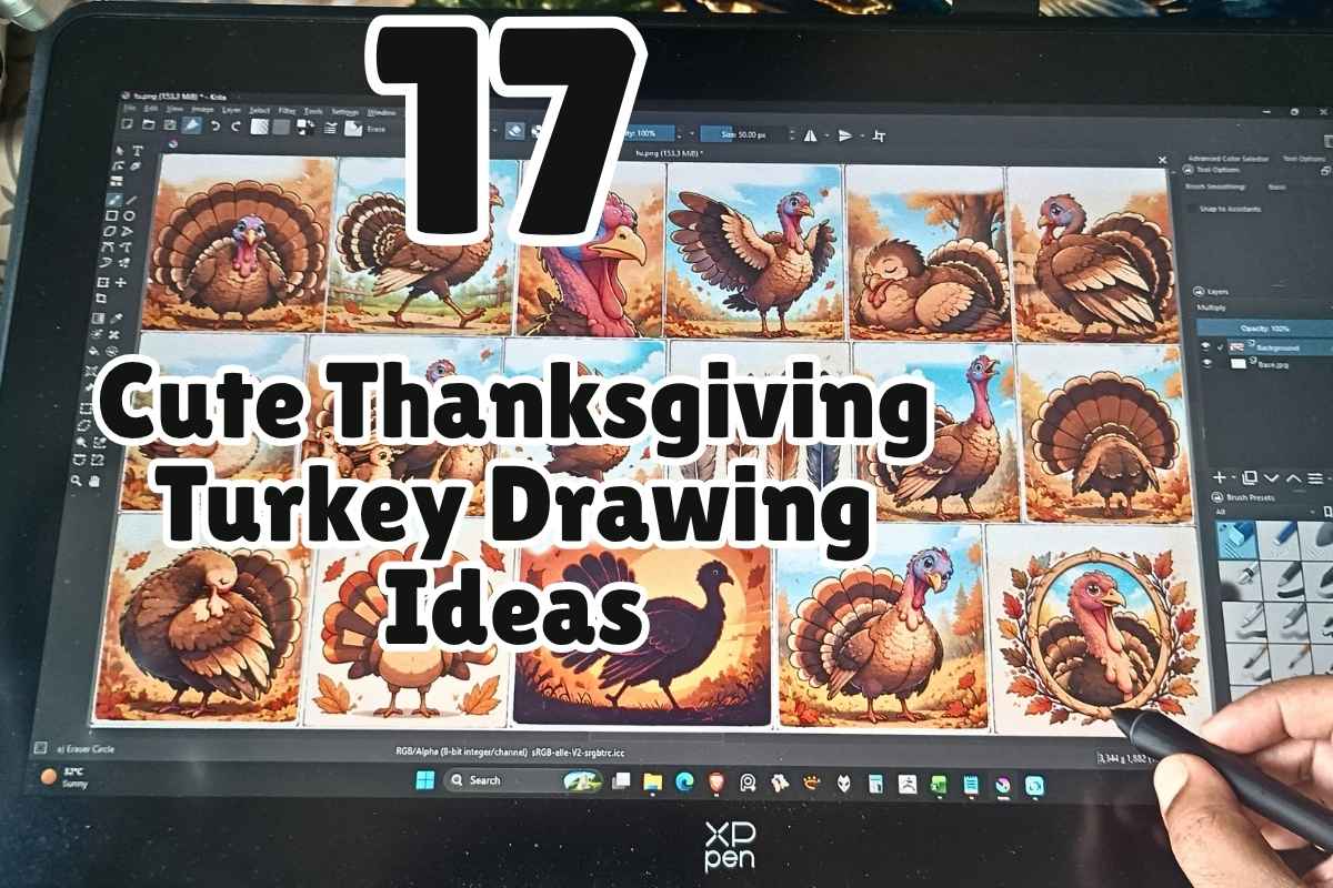 17 Cute Thanksgiving Turkey Drawing Ideas