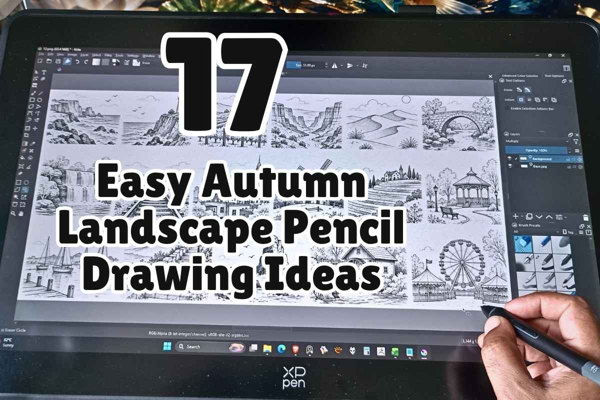 17 Easy Autumn Landscape Pencil Drawing Ideas