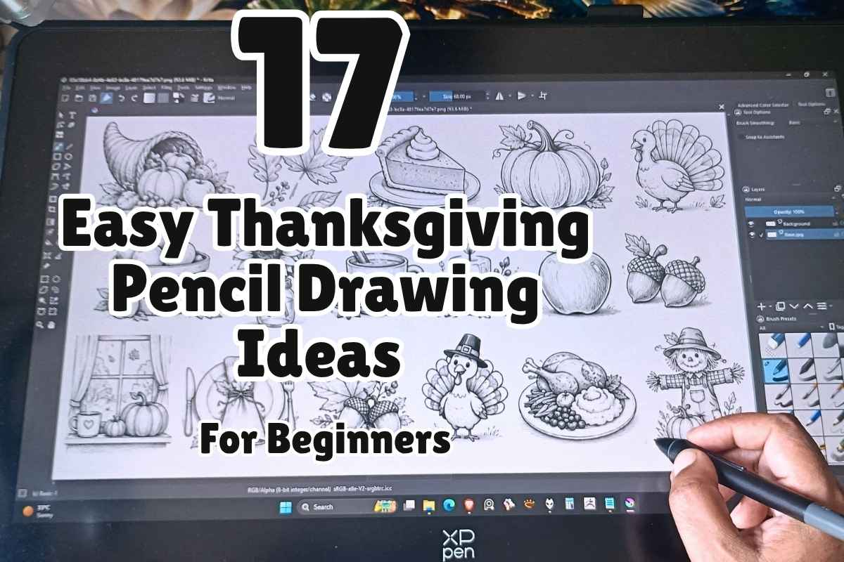 17 Easy Thanksgiving Pencil Drawing Ideas for Beginners