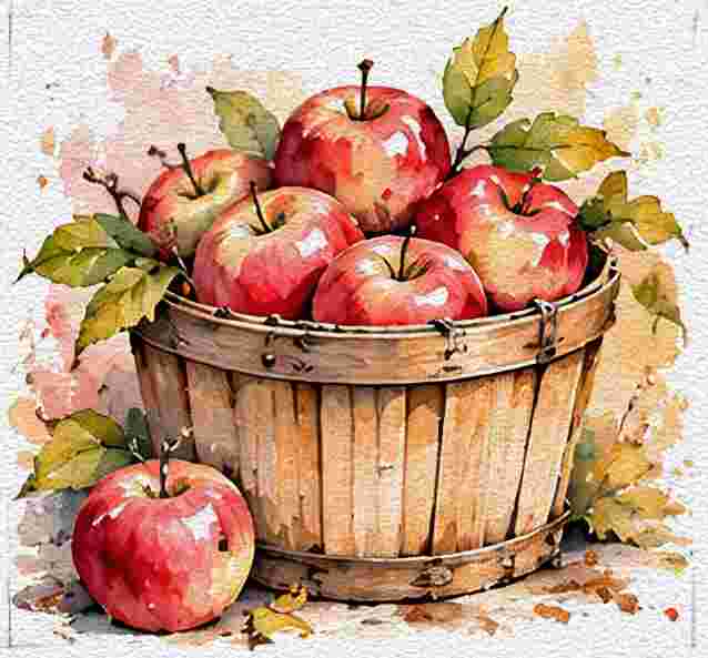 A Basket of Fresh Autumn Apples