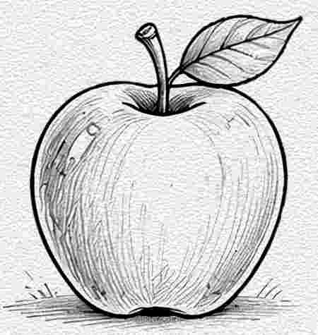 Apple with a Leaf