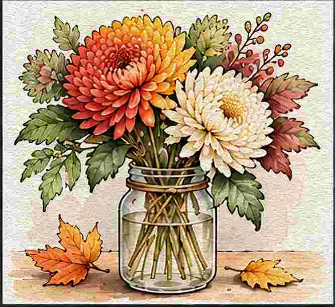 Autumn Chrysanthemum Bouquet