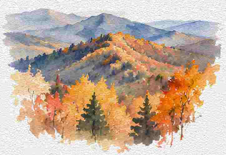 Autumn Hillside Landscape