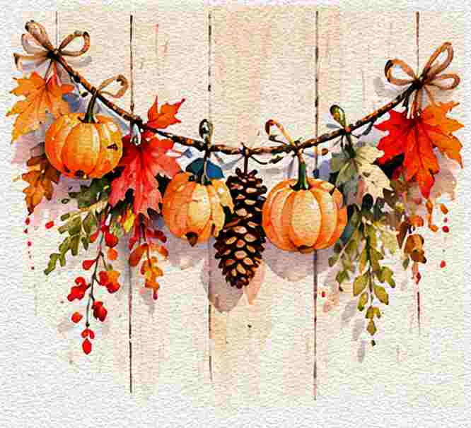 Autumn Pumpkin Garland