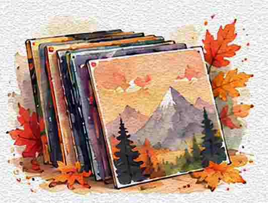 Autumn Vinyl Record Collection