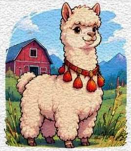 Baby Alpaca with a Fluffy Forelock