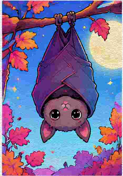 Bat Hanging Upside Down