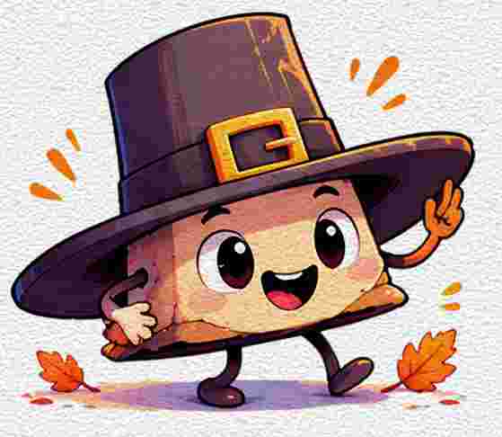 Cartoon Pilgrim Hat
