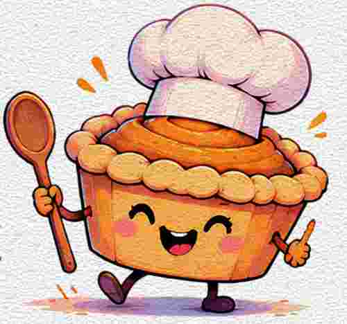 Cartoon Pumpkin Pie Chef