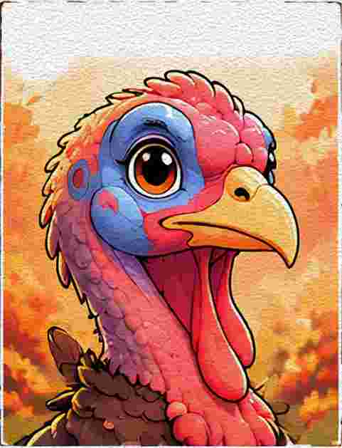 Close-Up Turkey Head Portrait