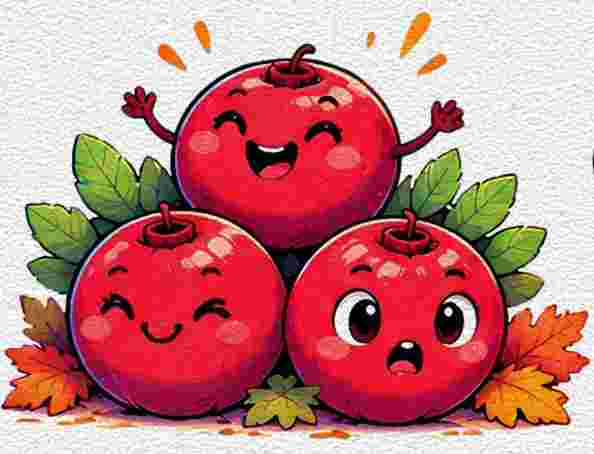 Cranberry with a Funny Expression