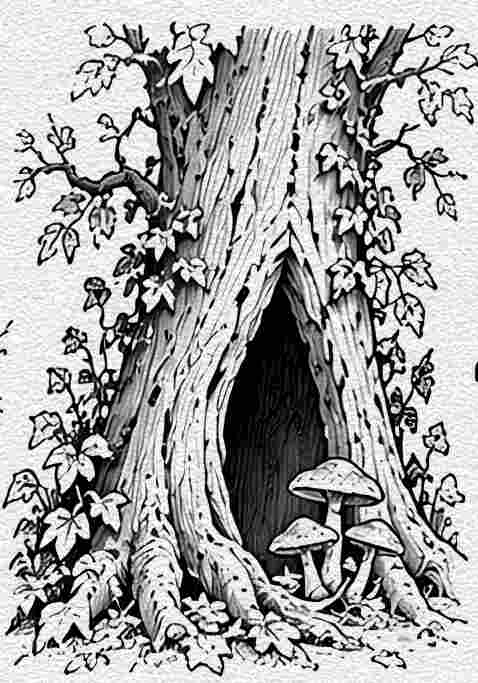 Creepy Hollow Tree
