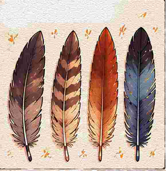 Detailed Turkey Feather Study