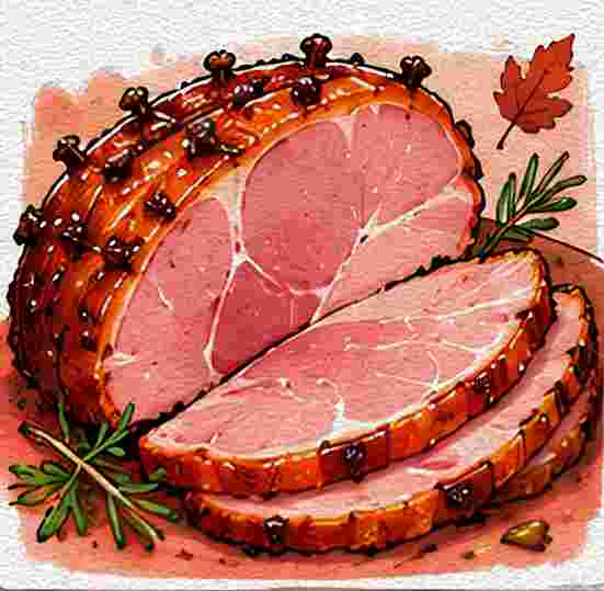 Festive Glazed Ham Slice