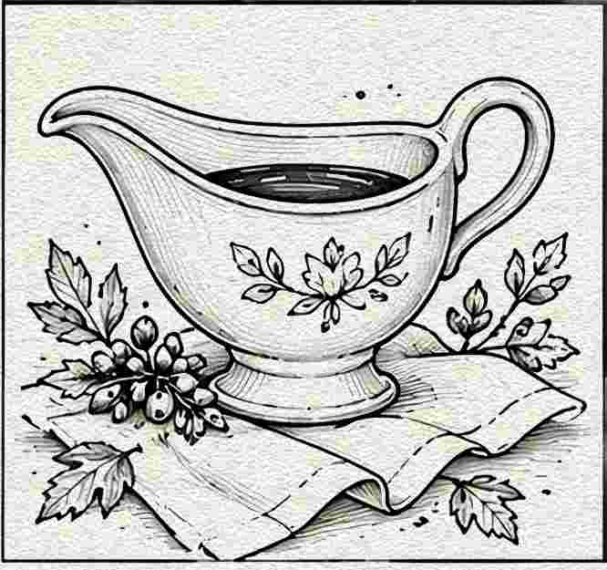 Floral Gravy Boat