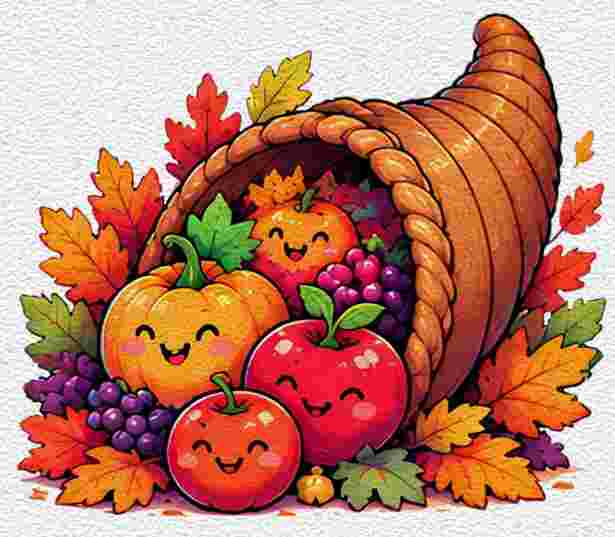 Friendly Cornucopia Character