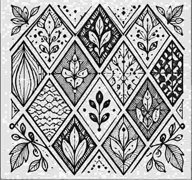 Geometric Diamond Mosaic