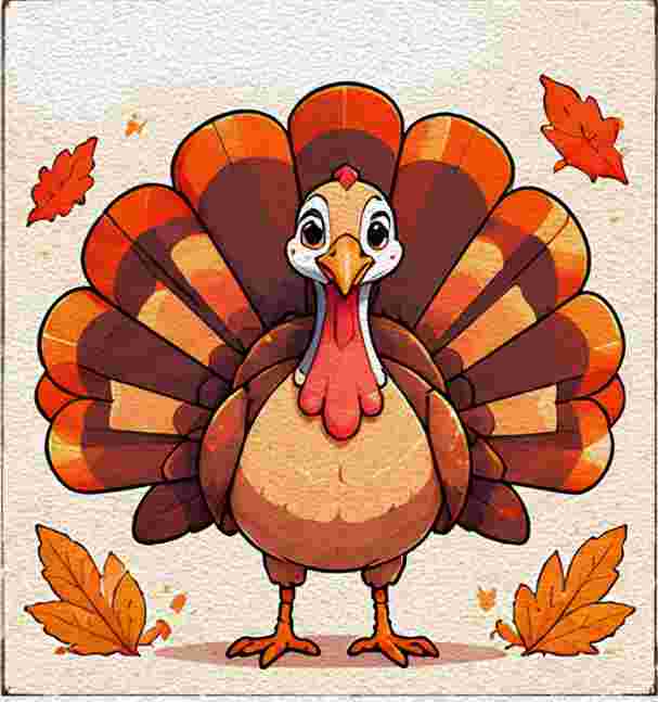 Geometric Turkey Illustration