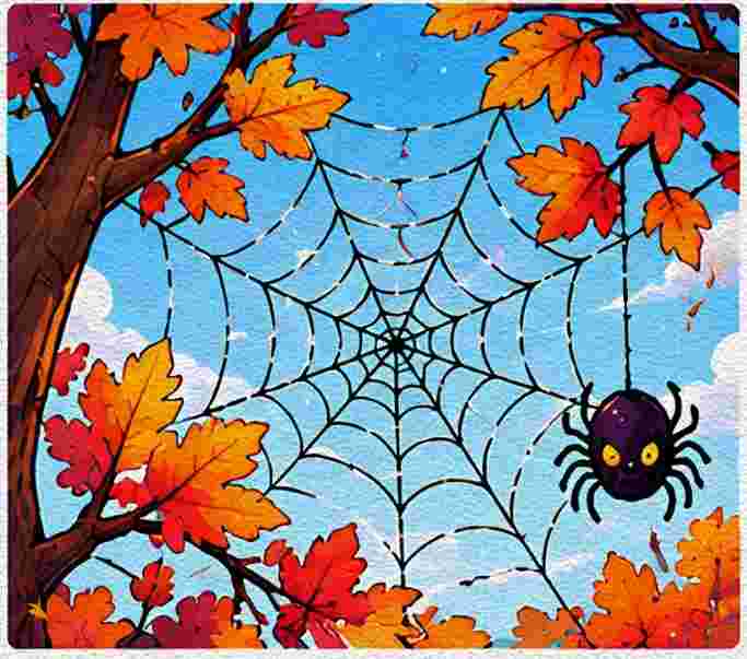 Giant Spiderweb in a Corner