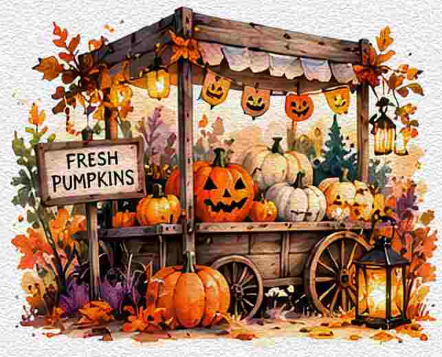Halloween Harvest Market Stall
