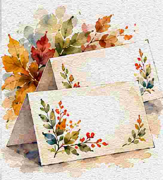 Handmade Thanksgiving Place Cards