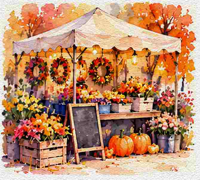 Little Halloween Market Stall