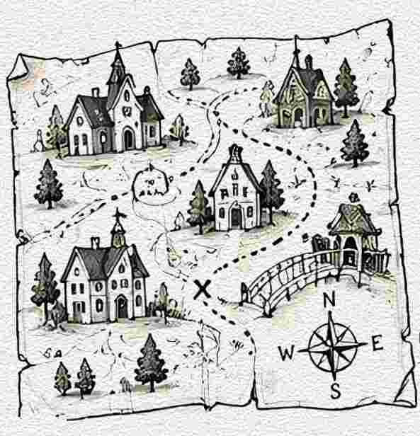 Mysterious Halloween Neighborhood Map