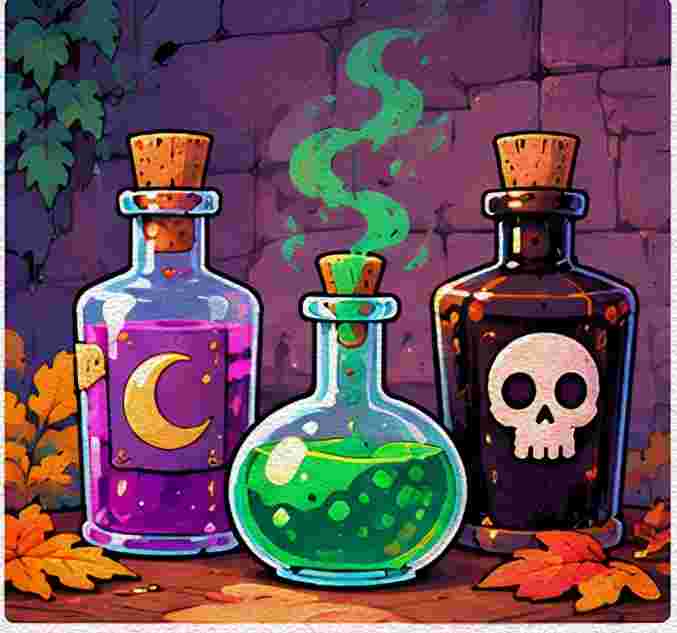 Mysterious Potion Bottles