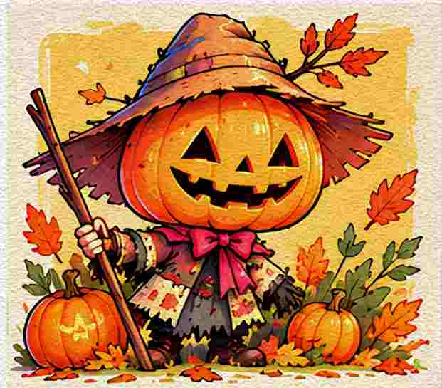 Pumpkin-Head Character